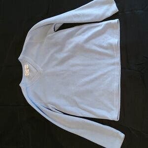 Carolina Blue V-Neck Fleece pullover Vintage Like New